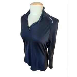 Under Armour Black Long Sleeve Quarter Zip Fitted Pull Over